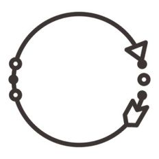 round arrow frame