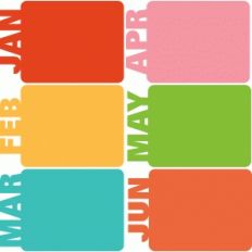 4x6 life cards months january-june