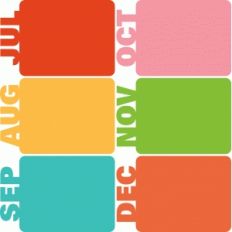 4x6 life cards months july-december