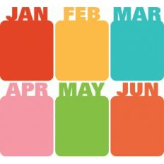 3x4 life cards months january-june