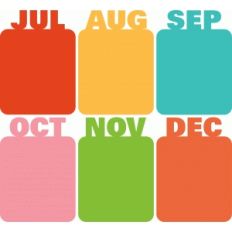 3x4 life cards months july-december
