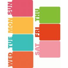 4x6 life cards days of the week