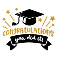 congrats you did it
