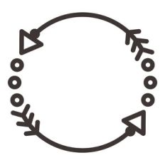 round arrow frame