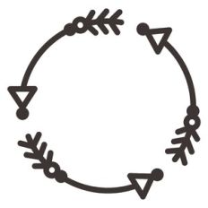round arrow frame