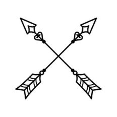 crossed ornamental arrow