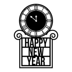 happy new year clock