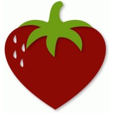 heart strawberry