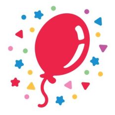 balloon with confetti