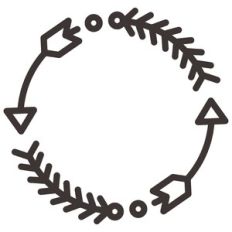 round arrow frame