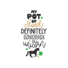 my pot of gold definitely includes a unicorn