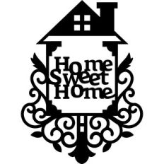 home with text design