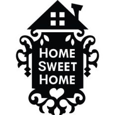 home with text design