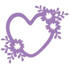 delicate floral heart frame