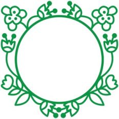 green foliage frame