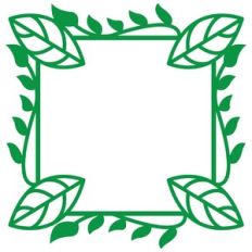 green foliage frame