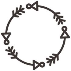 round arrow frame