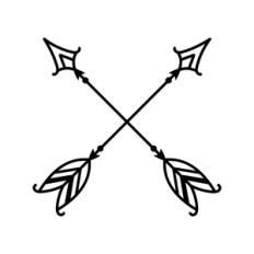 crossed ornamental arrow