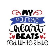 my patriotic heart beats red white and blue
