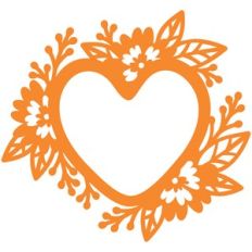 delicate floral heart frame