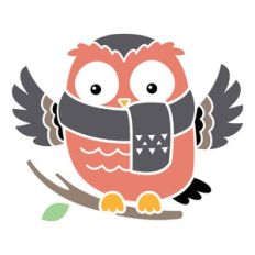 owl wearing scarf