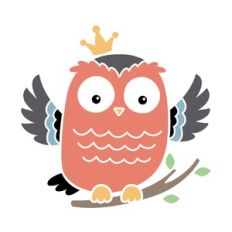 owl with a crown