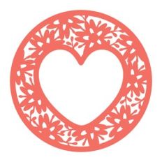 decorative floral heart design