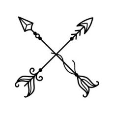 crossed ornamental arrow