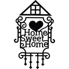 home with text design