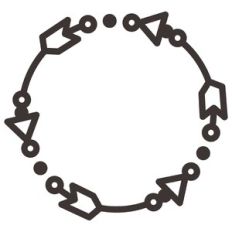 round arrow frame