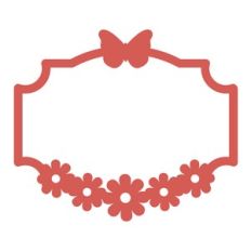 butterfly floral frame