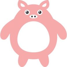 pig monogram frame