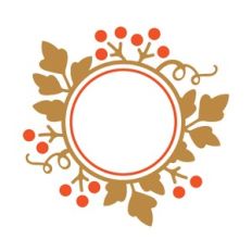 round berry leaf border
