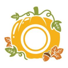 pumpkin and acorn border