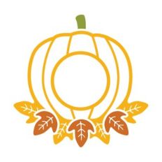 pumpkin and leaves border