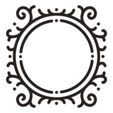 simple filigree frame