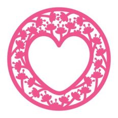 decorative floral heart design