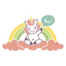 unicorn on a rainbow
