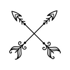 crossed ornamental arrow