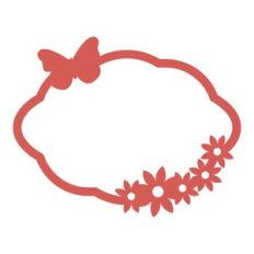 butterfly floral frame