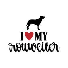 i love my rottweiler