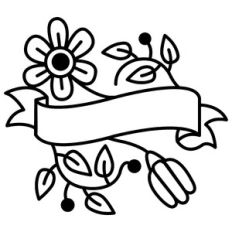 simple floral banner