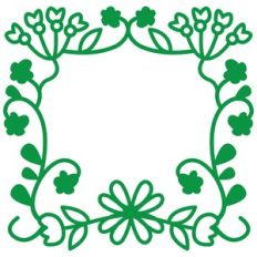 green foliage frame