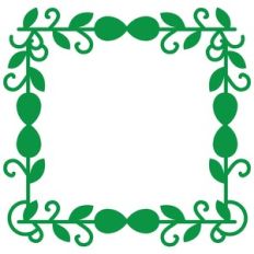 green foliage frame