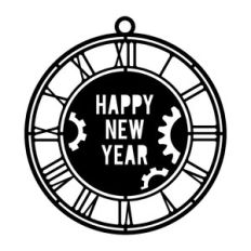 happy new year clock