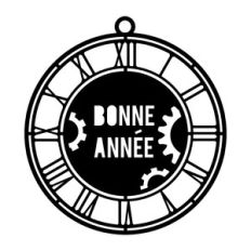 happy new year clock