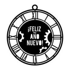 happy new year clock