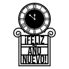 happy new year clock