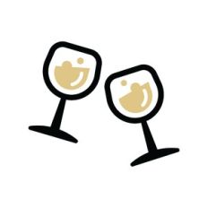 toasting wine glasses