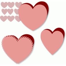 3 basic heart cards